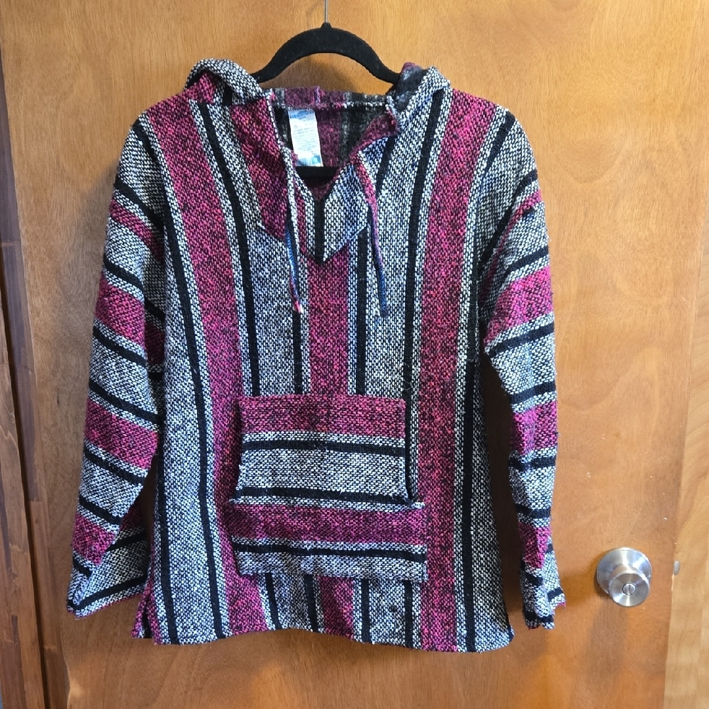 Bohemian Mexican Blanket Hoodie M